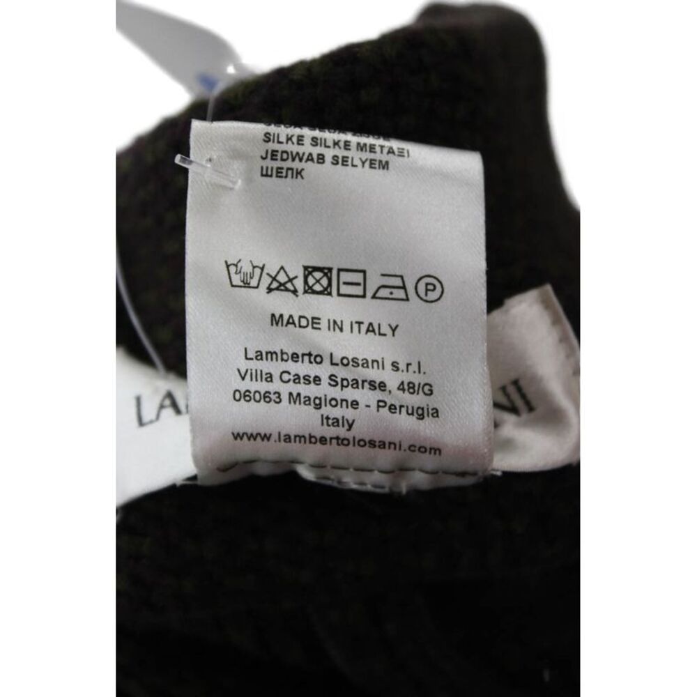 Lamberto Losani Women Brown Collared Geometric Button Blazer Wool Size 42 - Picture 8 of 8